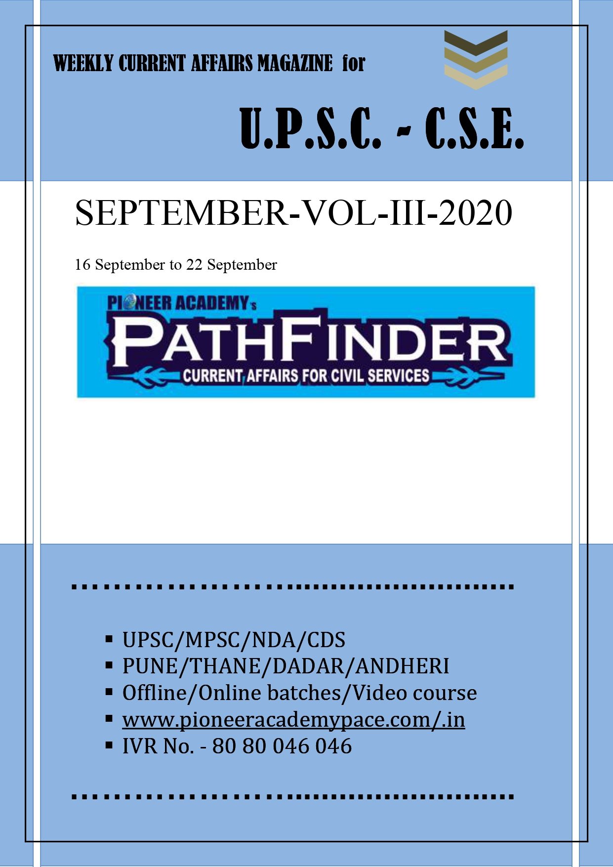 SEPTEMBER- VOL-III- 2020